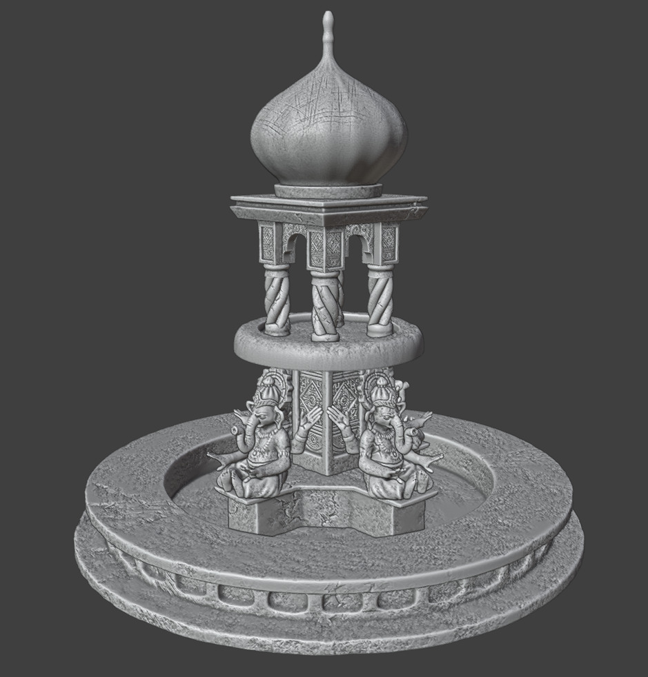 Fountain 3D print model_13