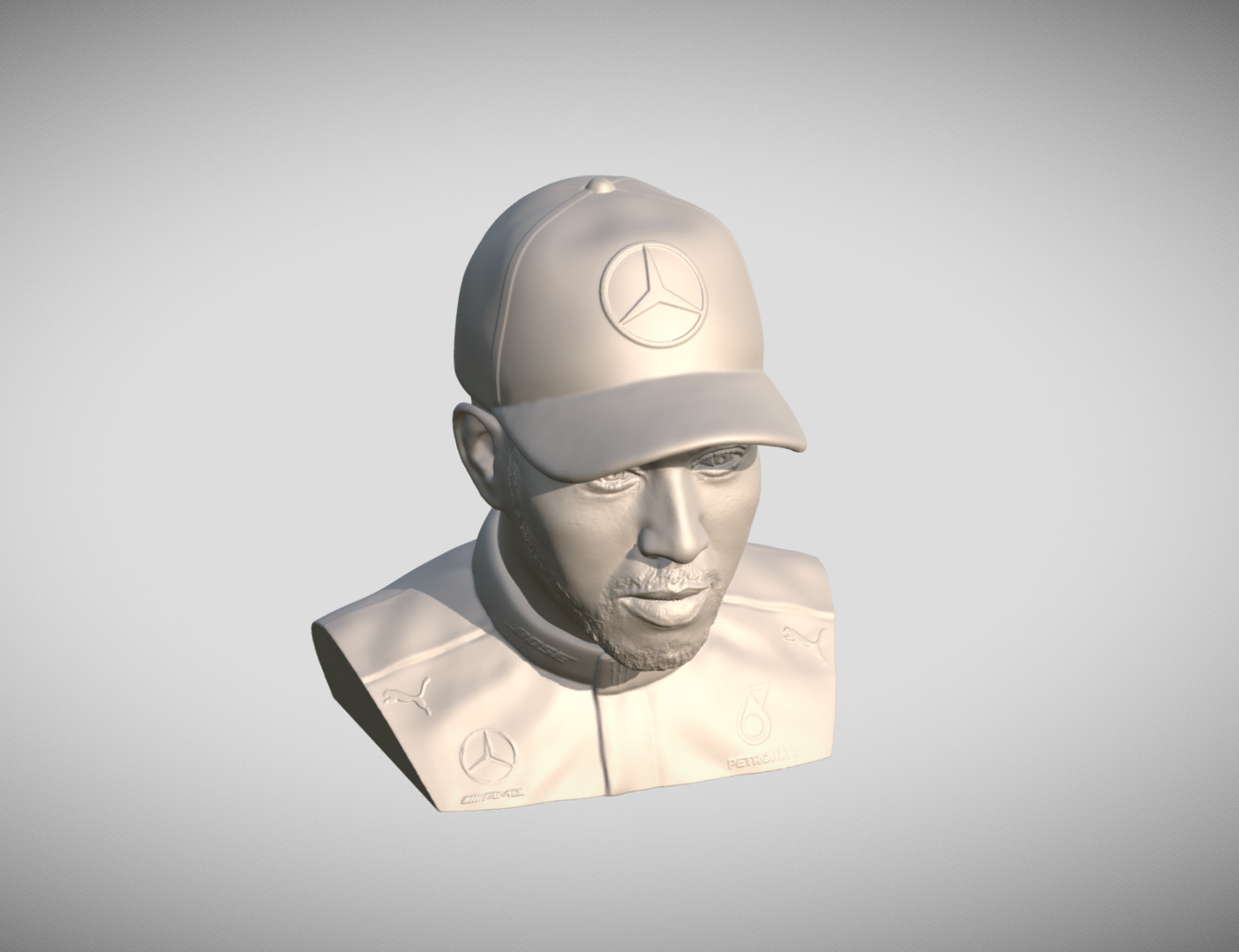 Lewis Hamilton bust 3D print model_17