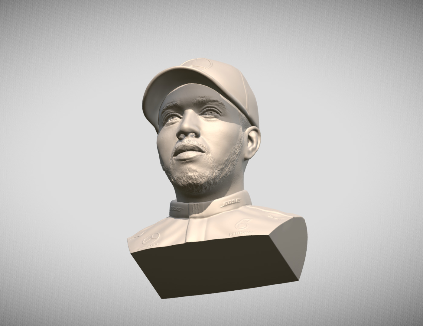 Lewis Hamilton bust 3D print model_16