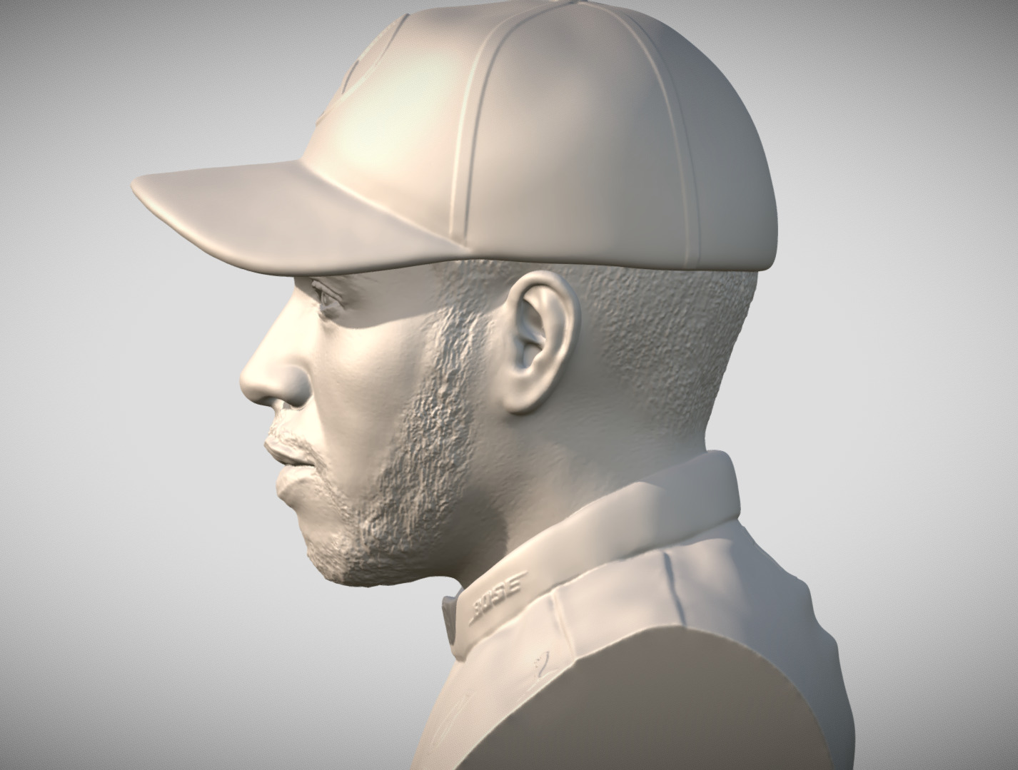Lewis Hamilton bust 3D print model_4