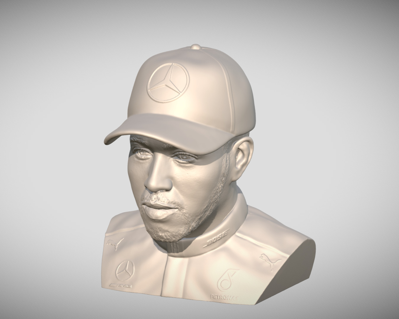 Lewis Hamilton bust 3D print model_14