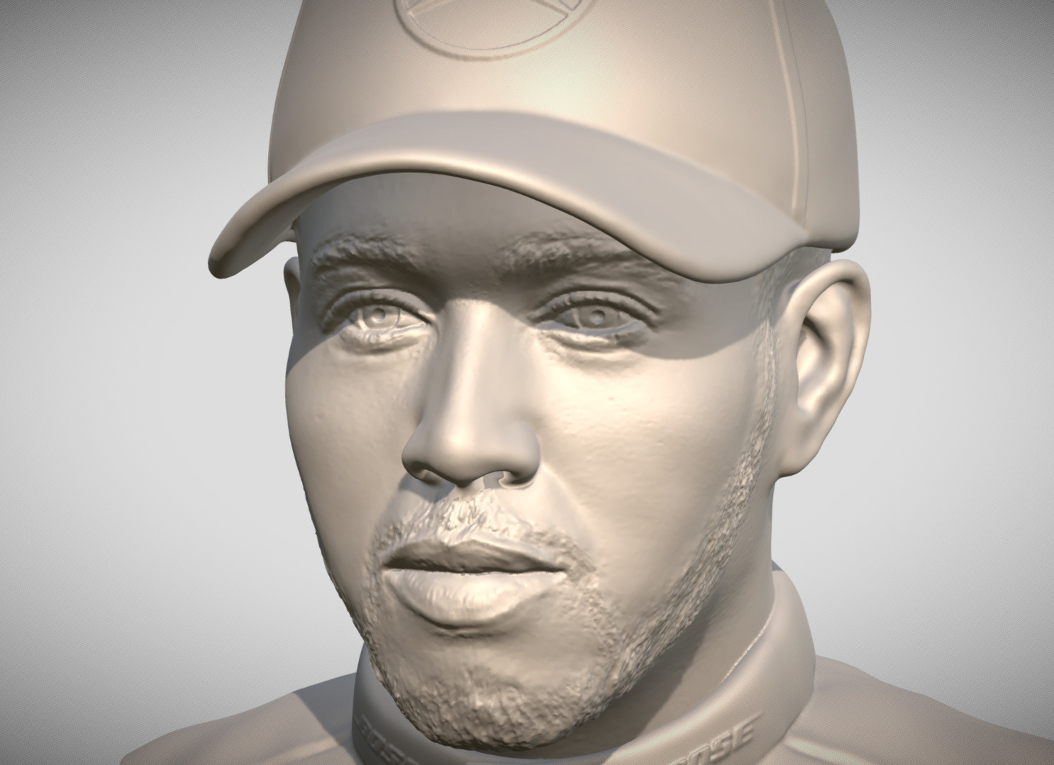 Lewis Hamilton bust 3D print model_12