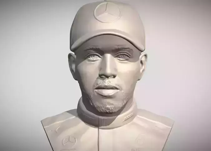Lewis Hamilton bust 3D print model