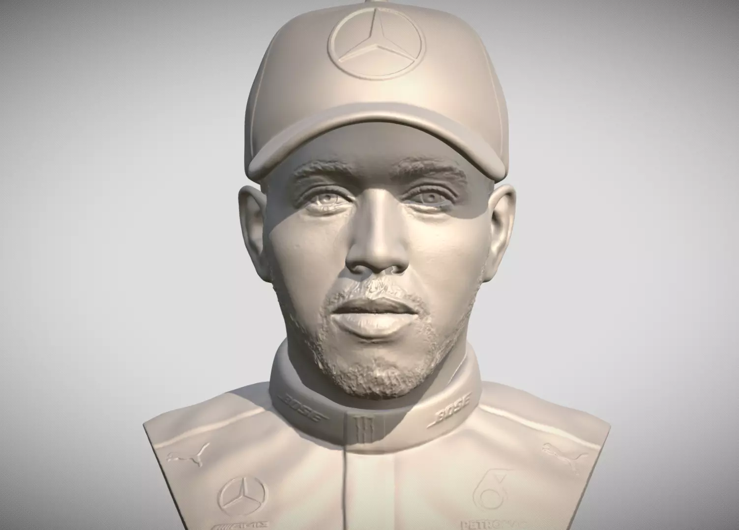 Lewis Hamilton bust 3D print model_0