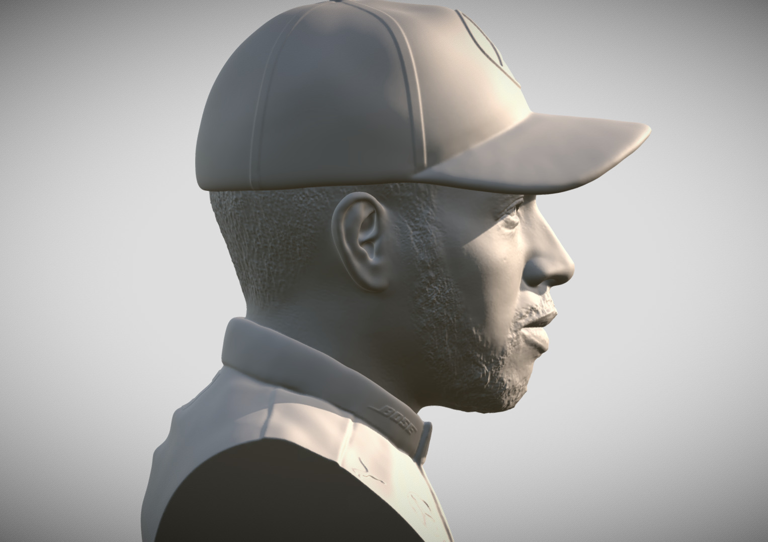 Lewis Hamilton bust 3D print model_7