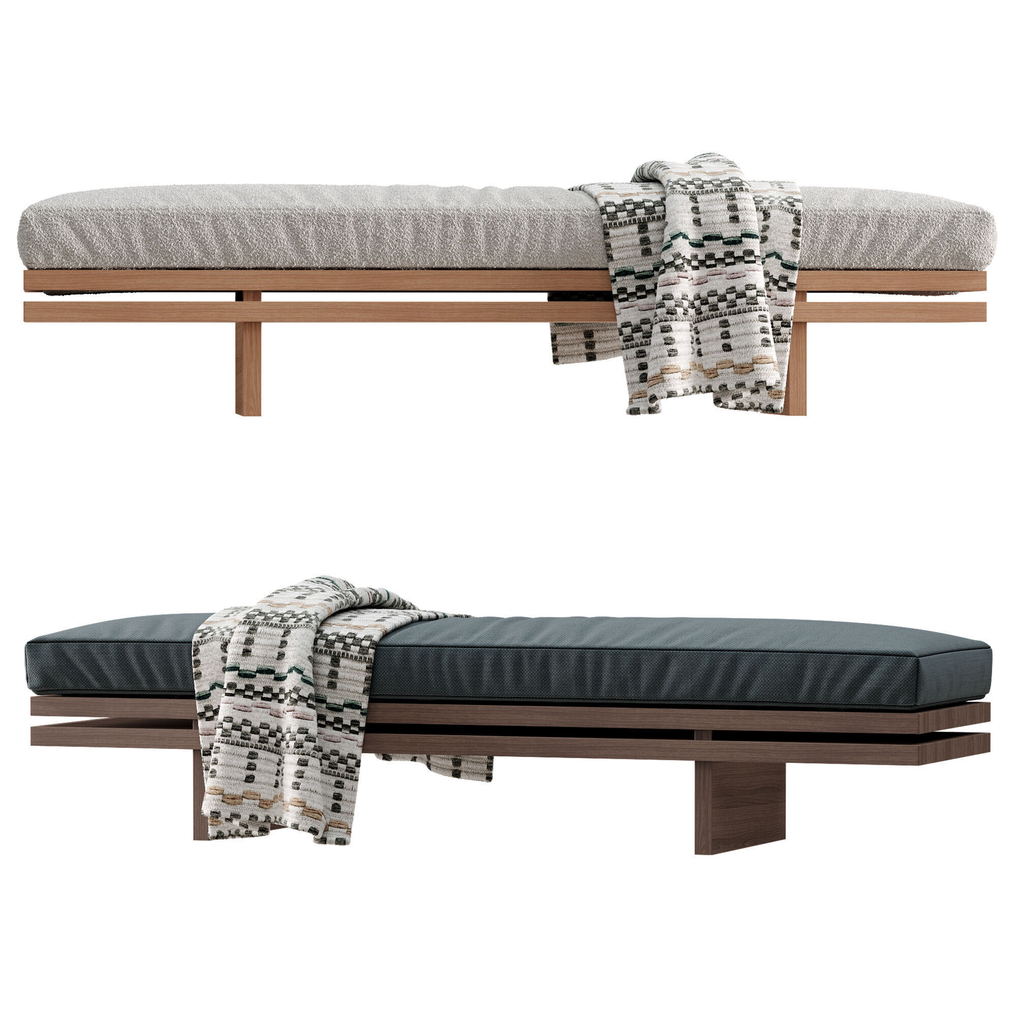 Bench Edo By Manner Matter 3D model_1