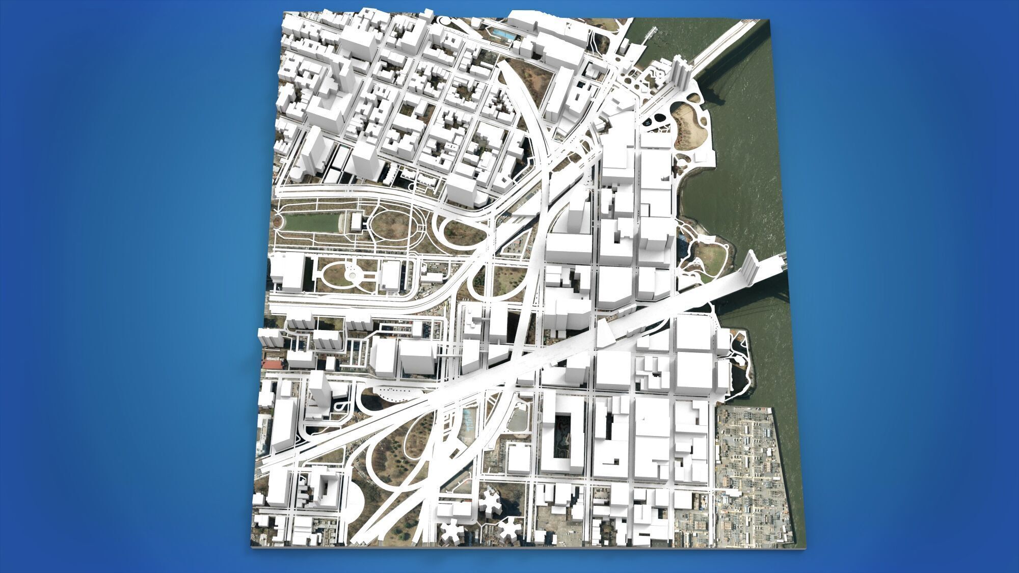 Cityscape New York Downtown 3D model_8