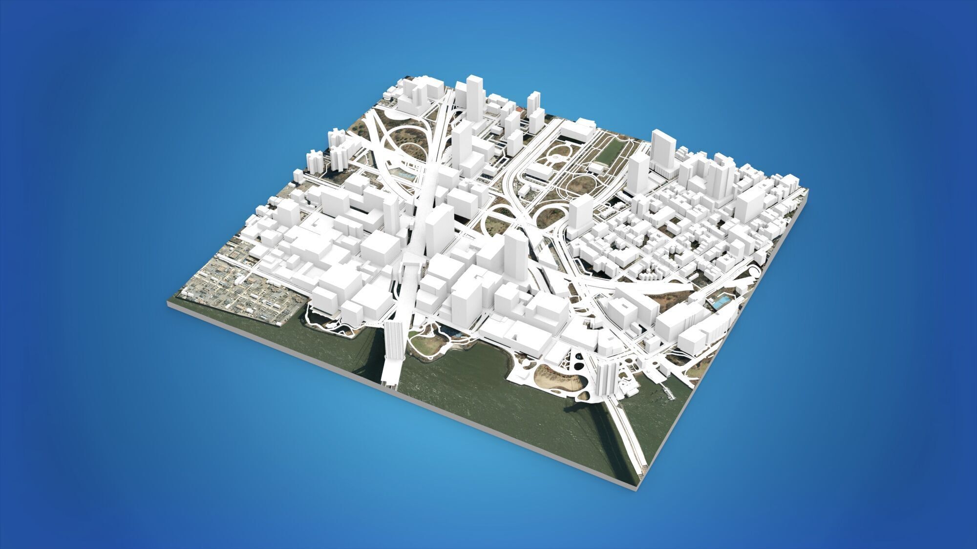 Cityscape New York Downtown 3D model_11