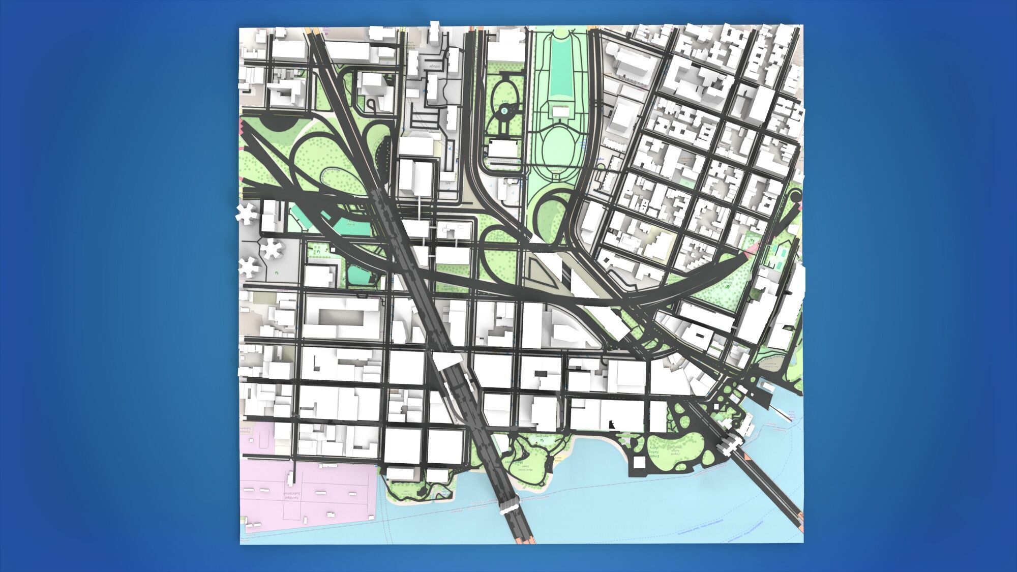 Cityscape New York Downtown 3D model_10