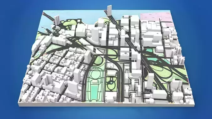 Cityscape New York Downtown