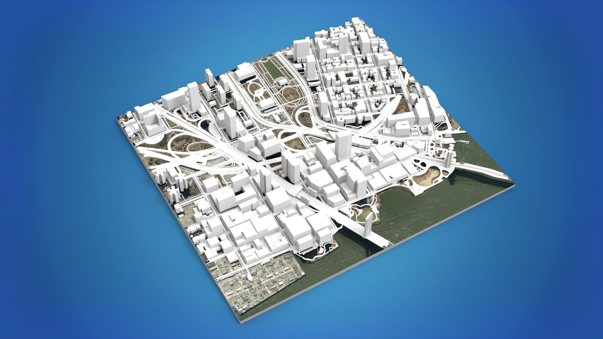 Cityscape New York Downtown 3D model_9