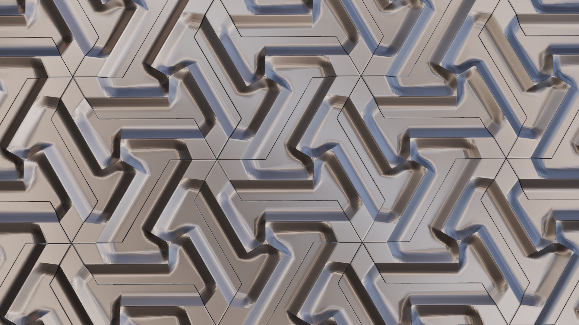 Modular Geometric Wall Panel 3D print model_2