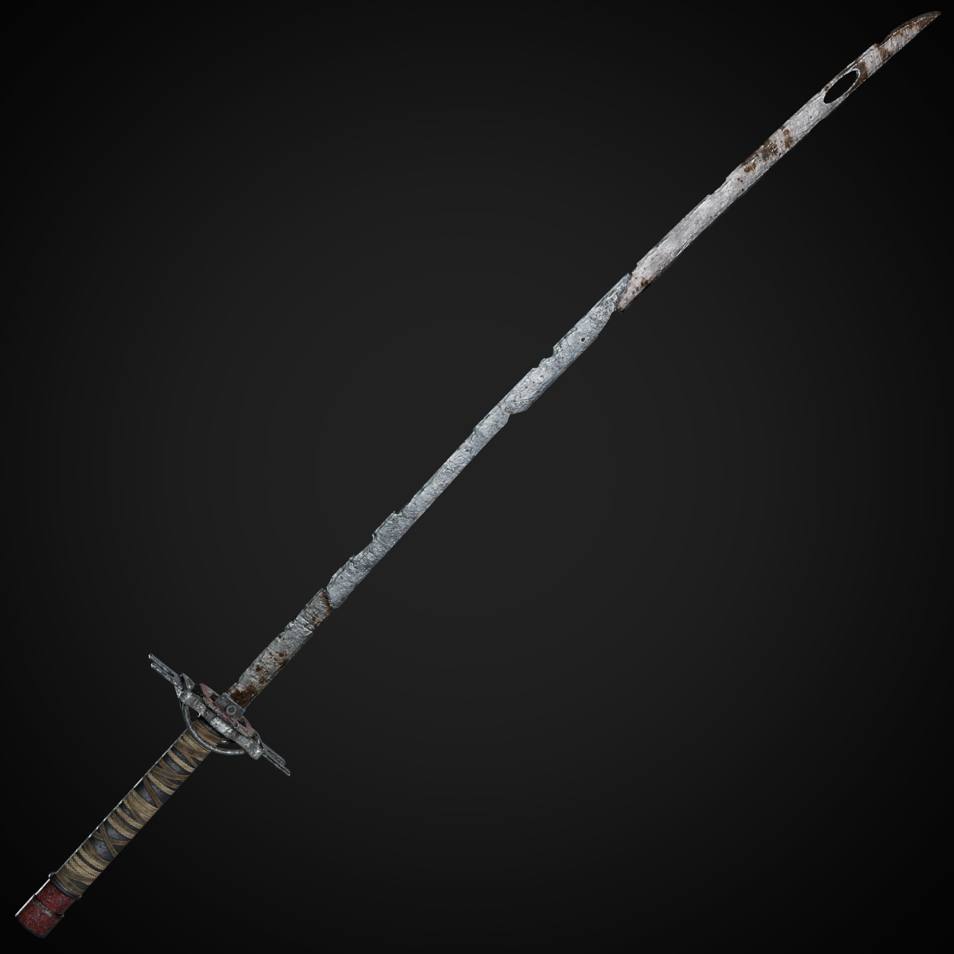 Post-Apocalyptic Weapons - Katana Low-poly 3D model_1