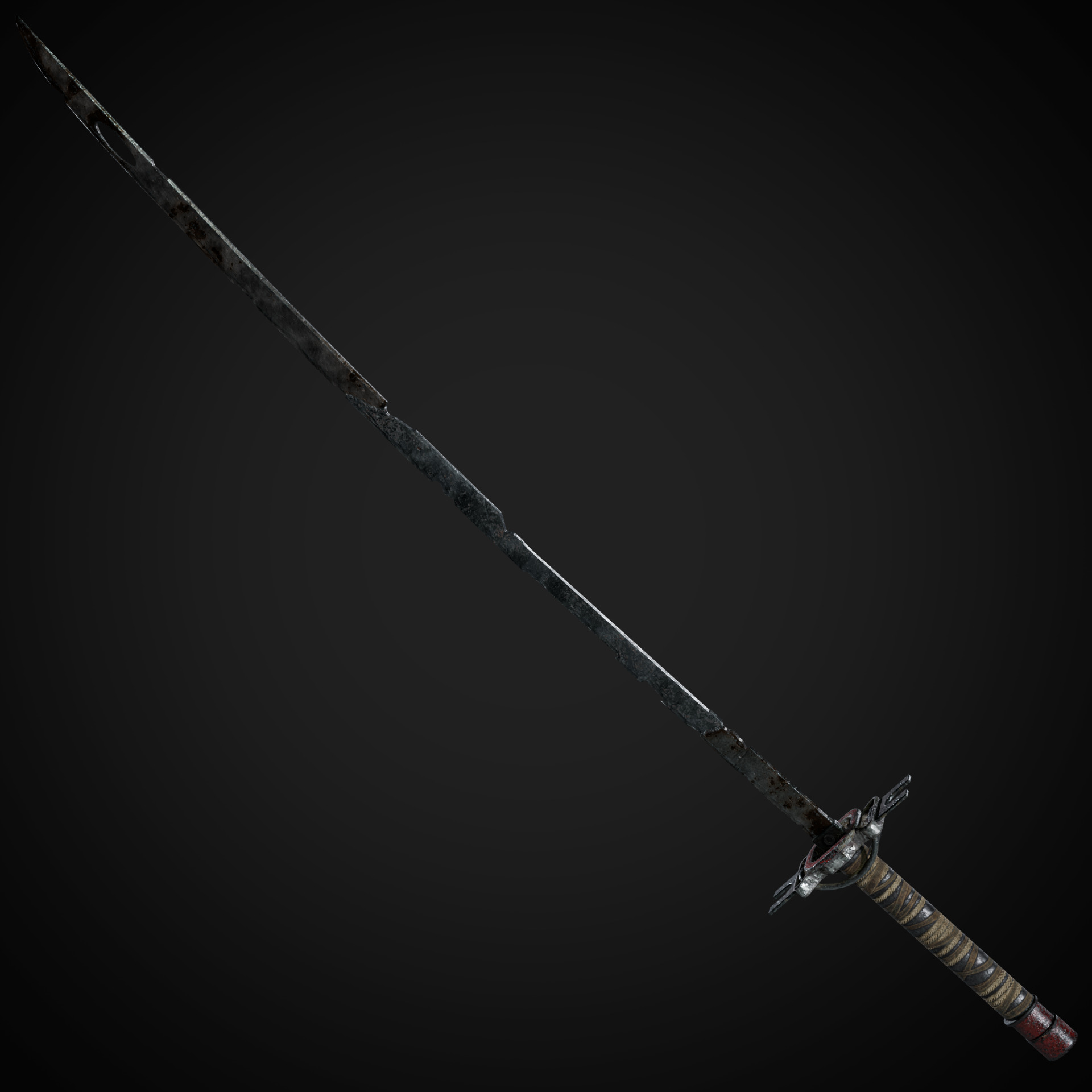 Post-Apocalyptic Weapons - Katana Low-poly 3D model_6