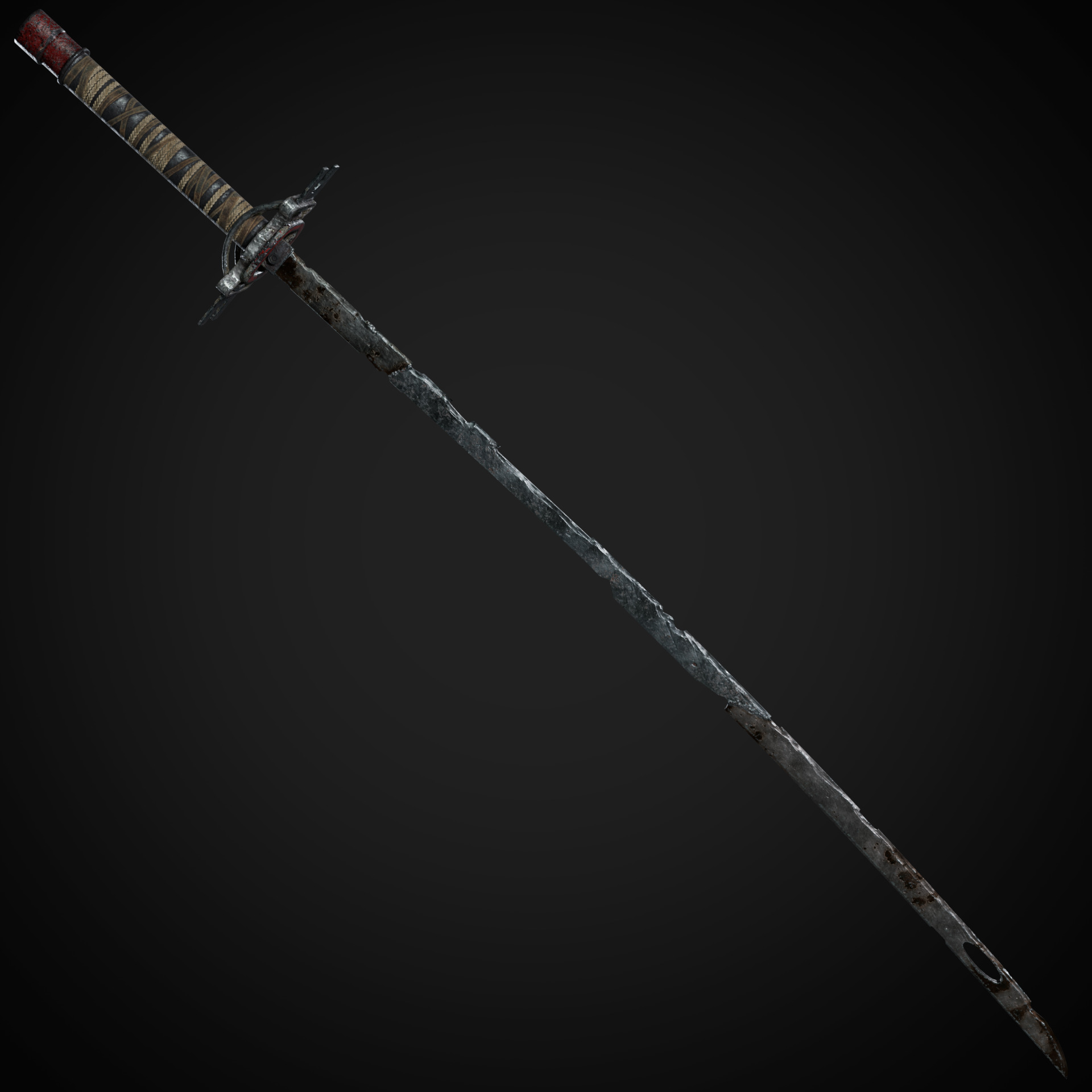 Post-Apocalyptic Weapons - Katana Low-poly 3D model_2