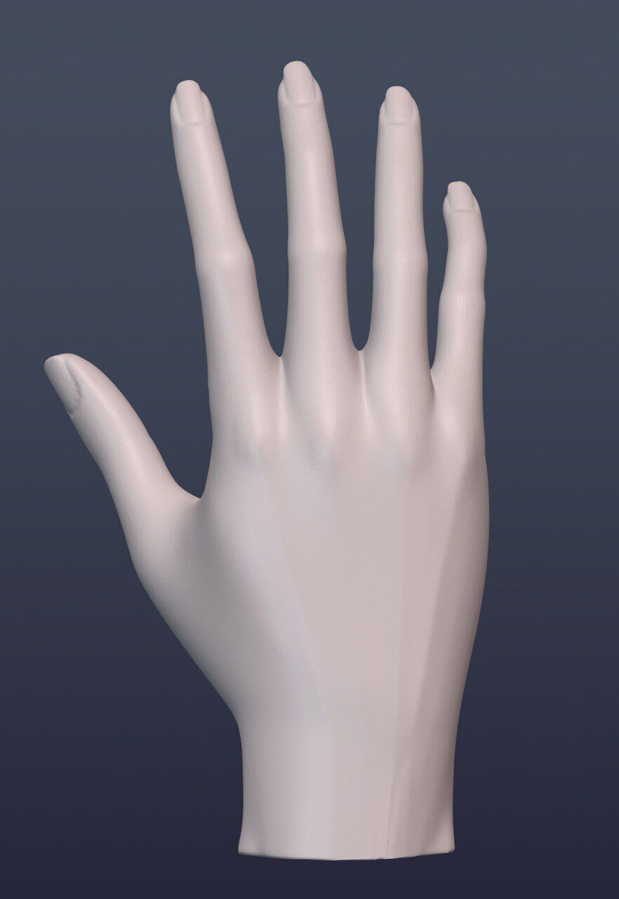 10 Female hand poses 3D model_17