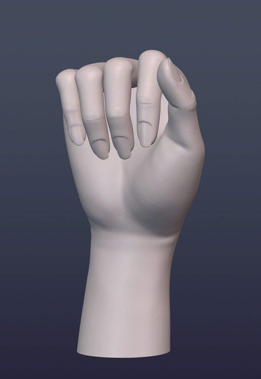 10 Female hand poses 3D model_18