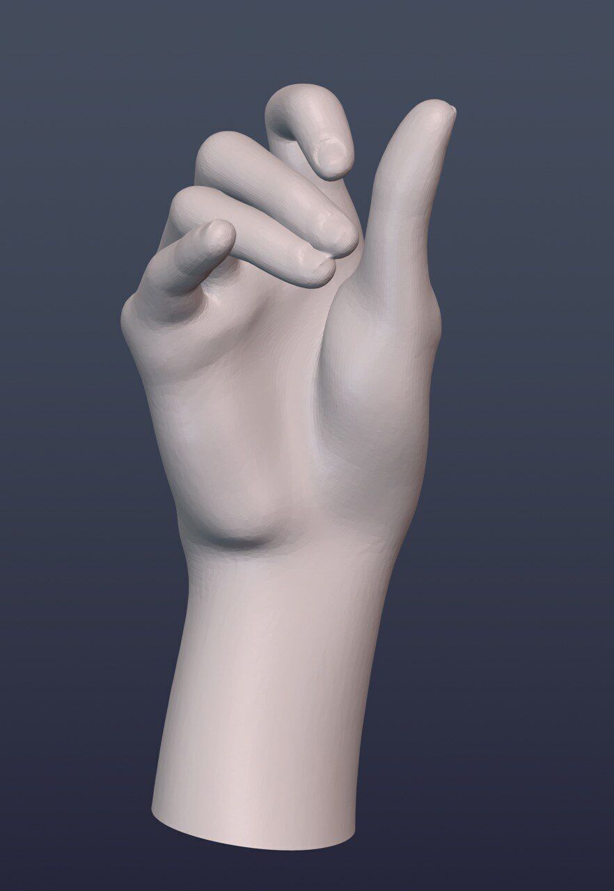 10 Female hand poses 3D model_11