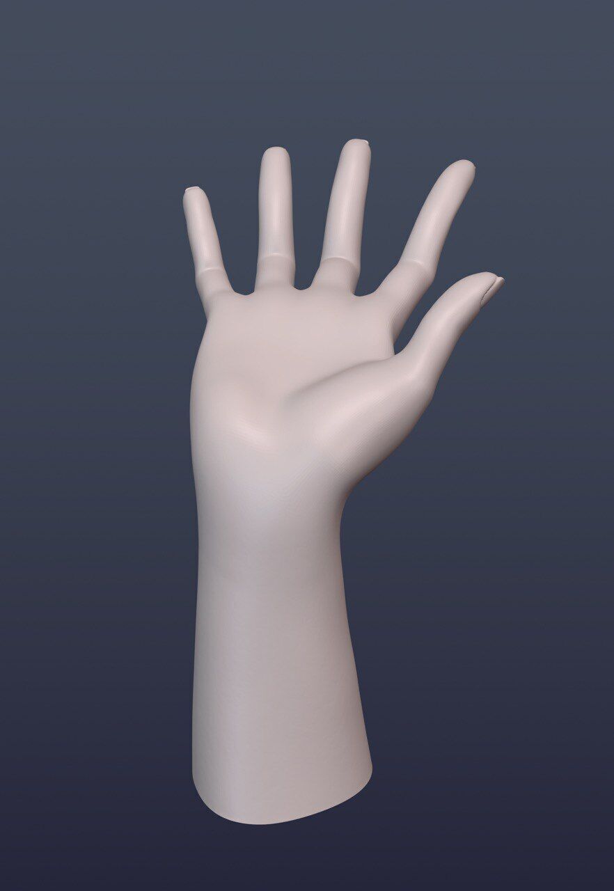 10 Female hand poses 3D model_16