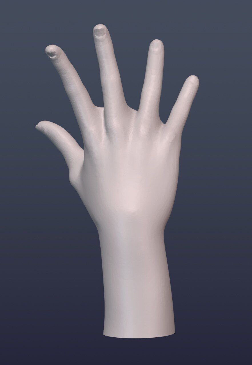 10 Female hand poses 3D model_12