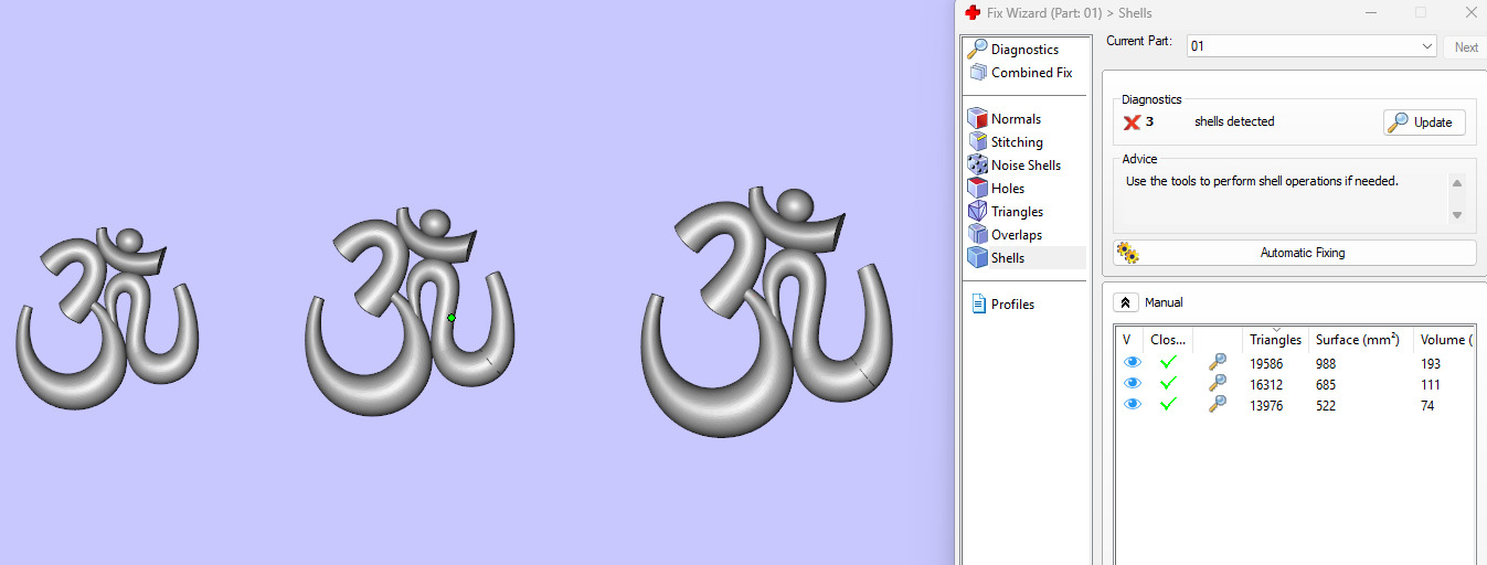 simple om locket  3D print model_9