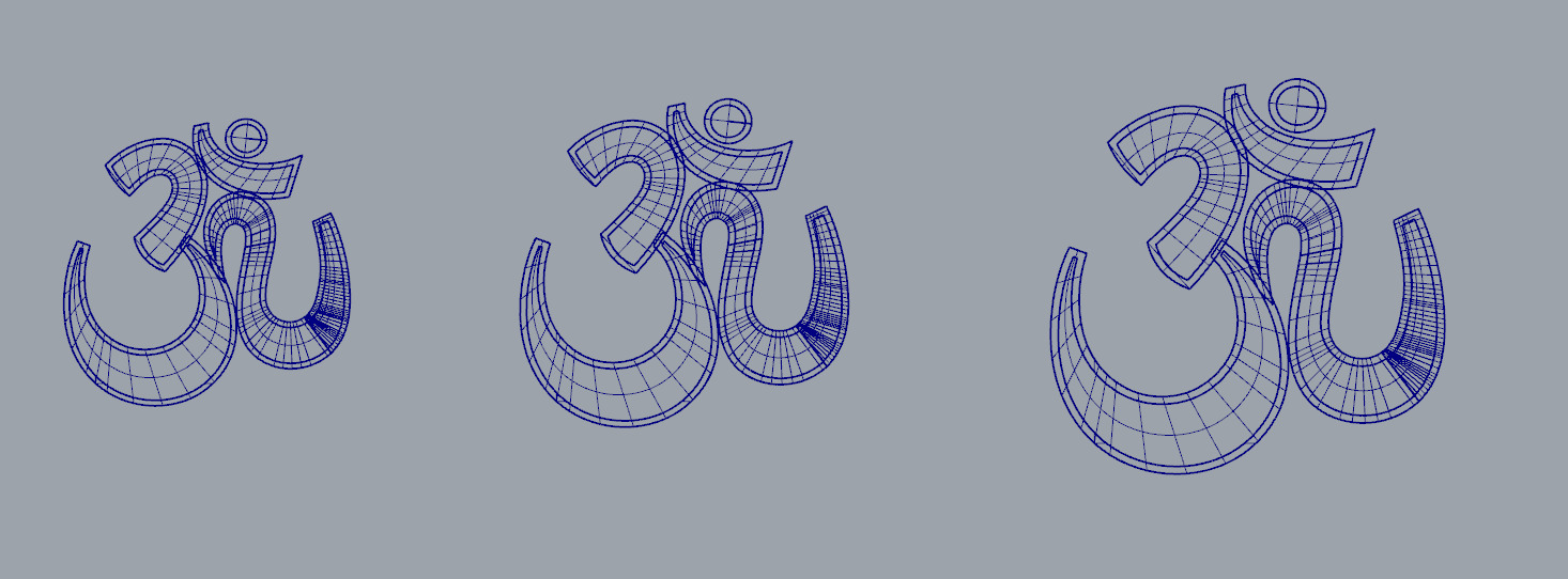 simple om locket  3D print model_7