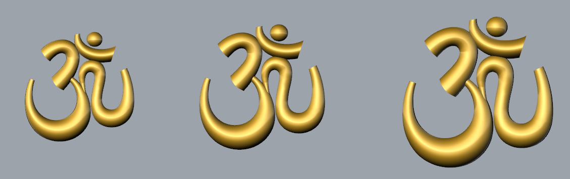 simple om locket  3D print model_1