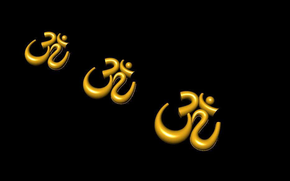 simple om locket  3D print model_3