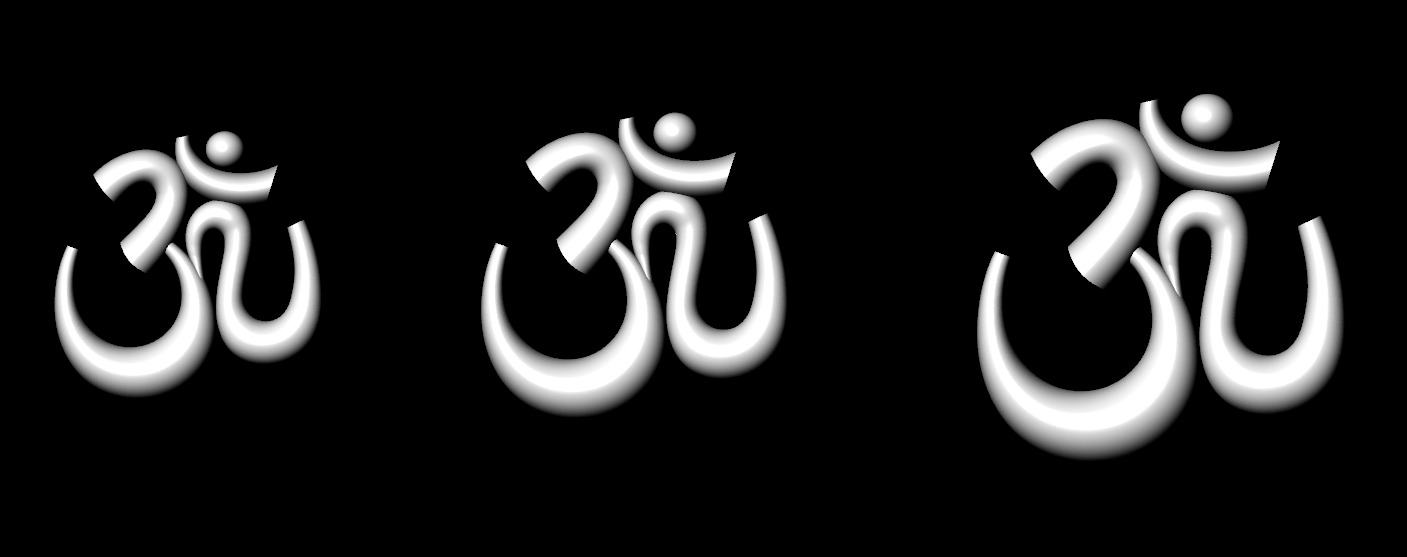 simple om locket  3D print model_6