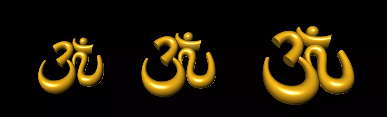 simple om locket  3D print model_0