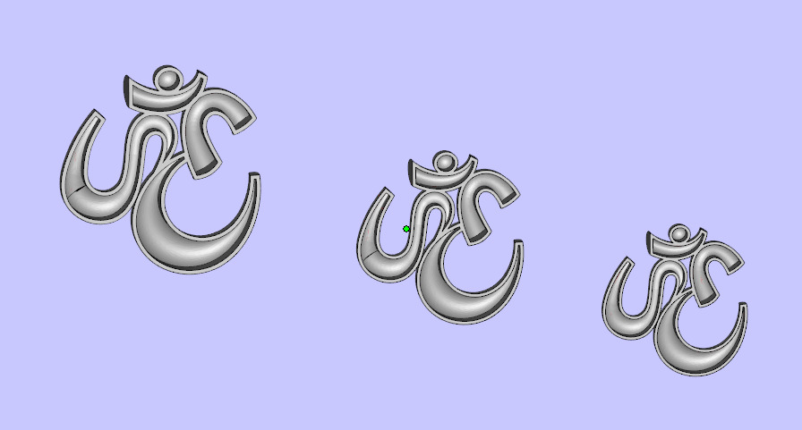 simple om locket  3D print model_10