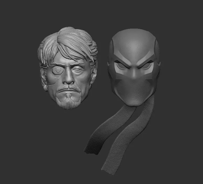 KTJL Deathstroke Headsculpt for Action Figures 3D print model_0