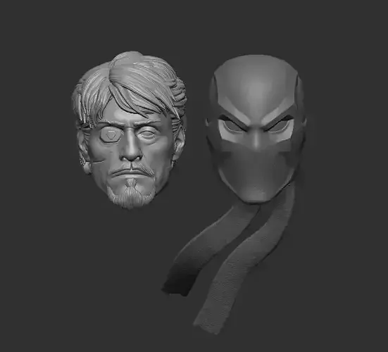 KTJL Deathstroke Headsculpt for Action Figures 3D print model