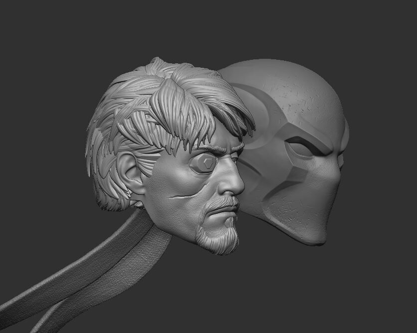 KTJL Deathstroke Headsculpt for Action Figures 3D print model_1