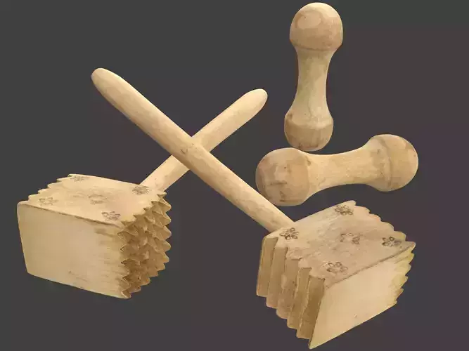 Wooden Kitchen Utensils - Meat Mallets and Rolling Pins