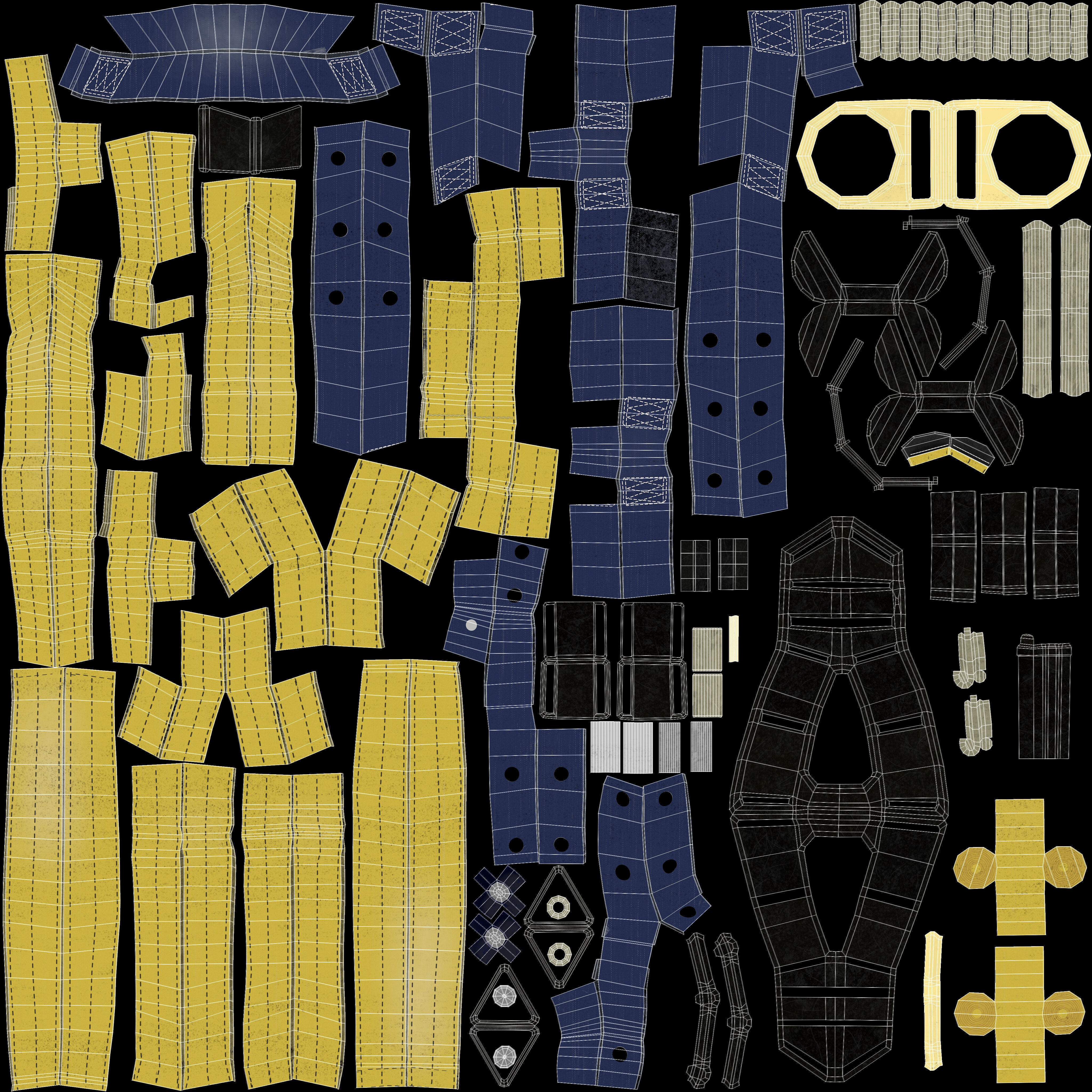 Safety Harness Low-poly 3D model_22