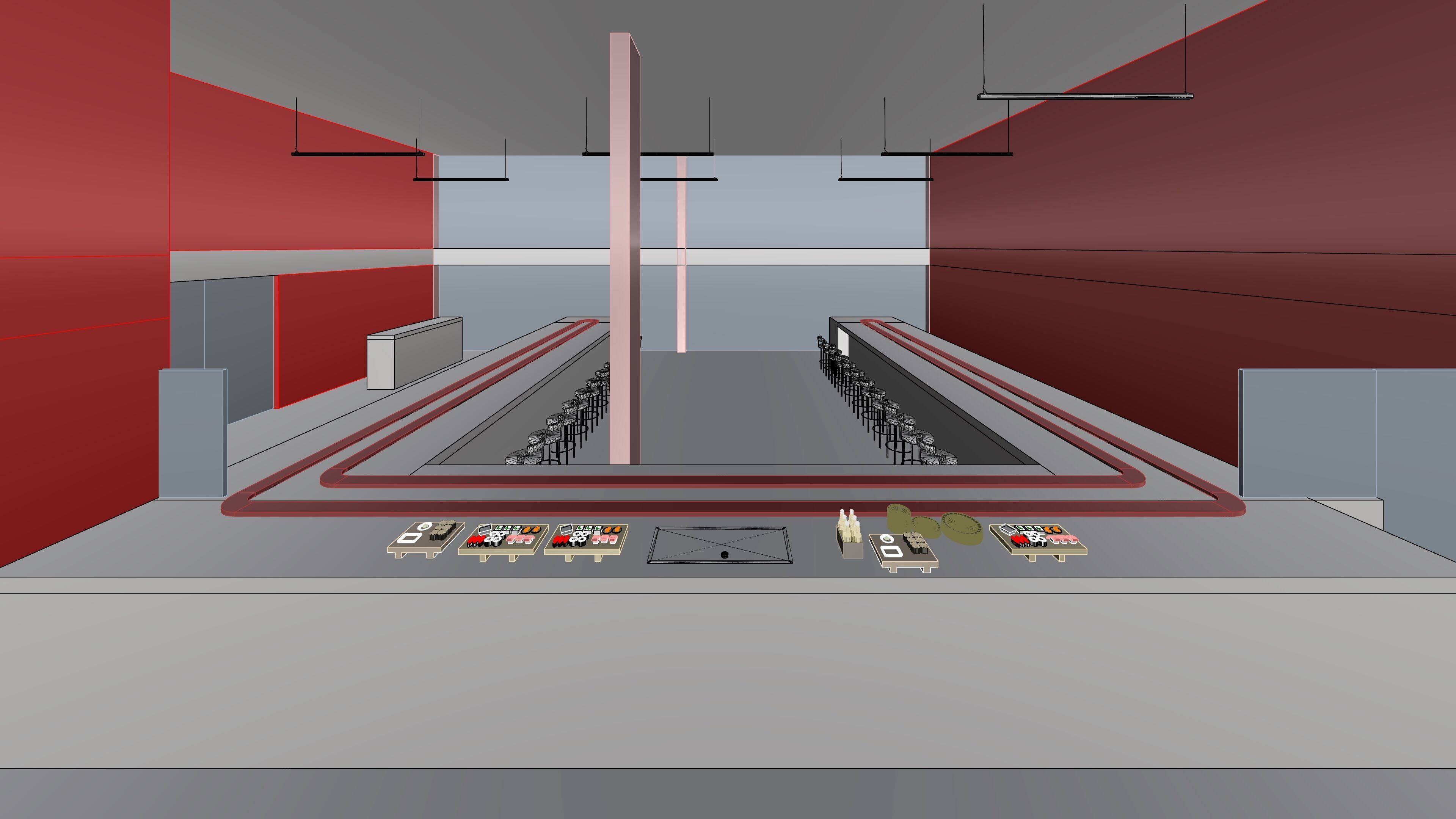 Kaiten Sushi Bar 3D model_6