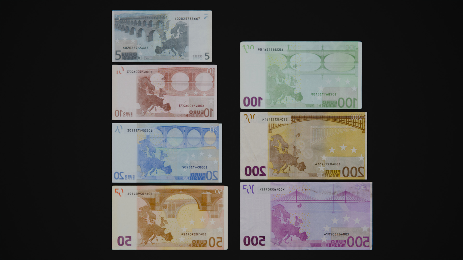 Bank bills Free low-poly 3D model_3