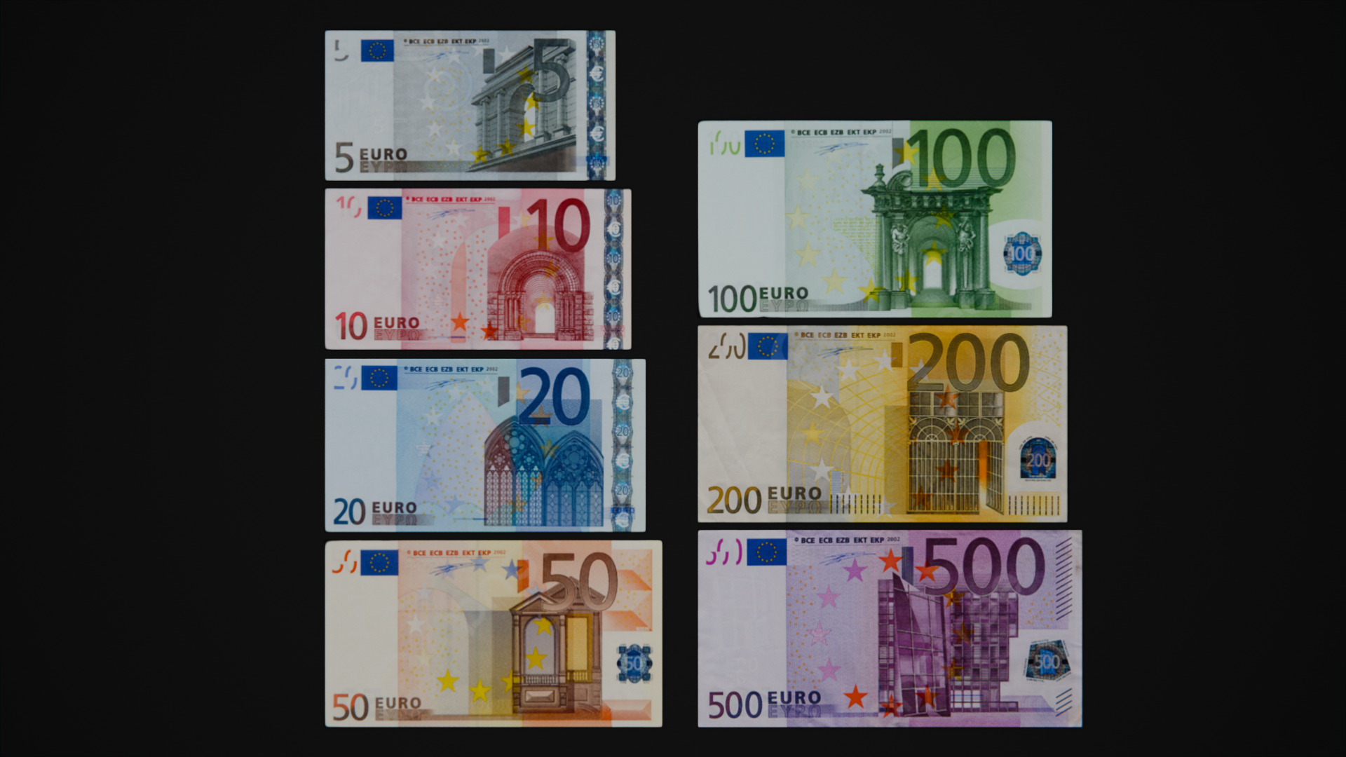 Bank bills Free low-poly 3D model_2