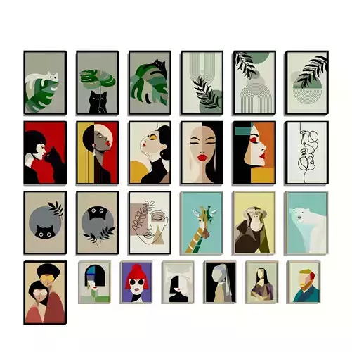 Wall Art Revit Family Collection 25 Parametric Models