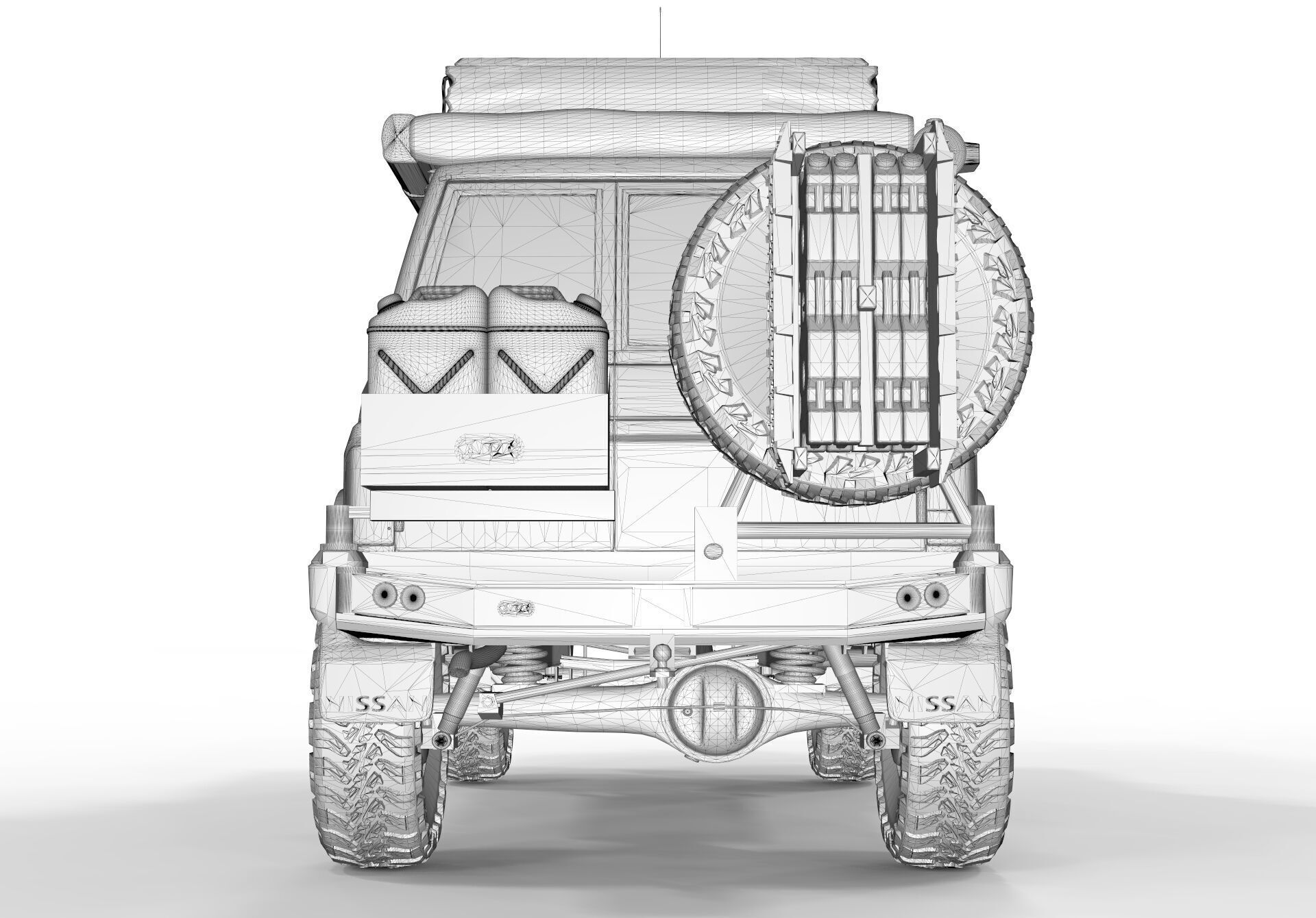 Nissan Patrol Y60 Overlanding 3D model_11