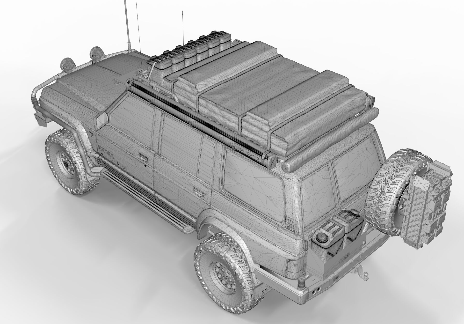 Nissan Patrol Y60 Overlanding 3D model_10