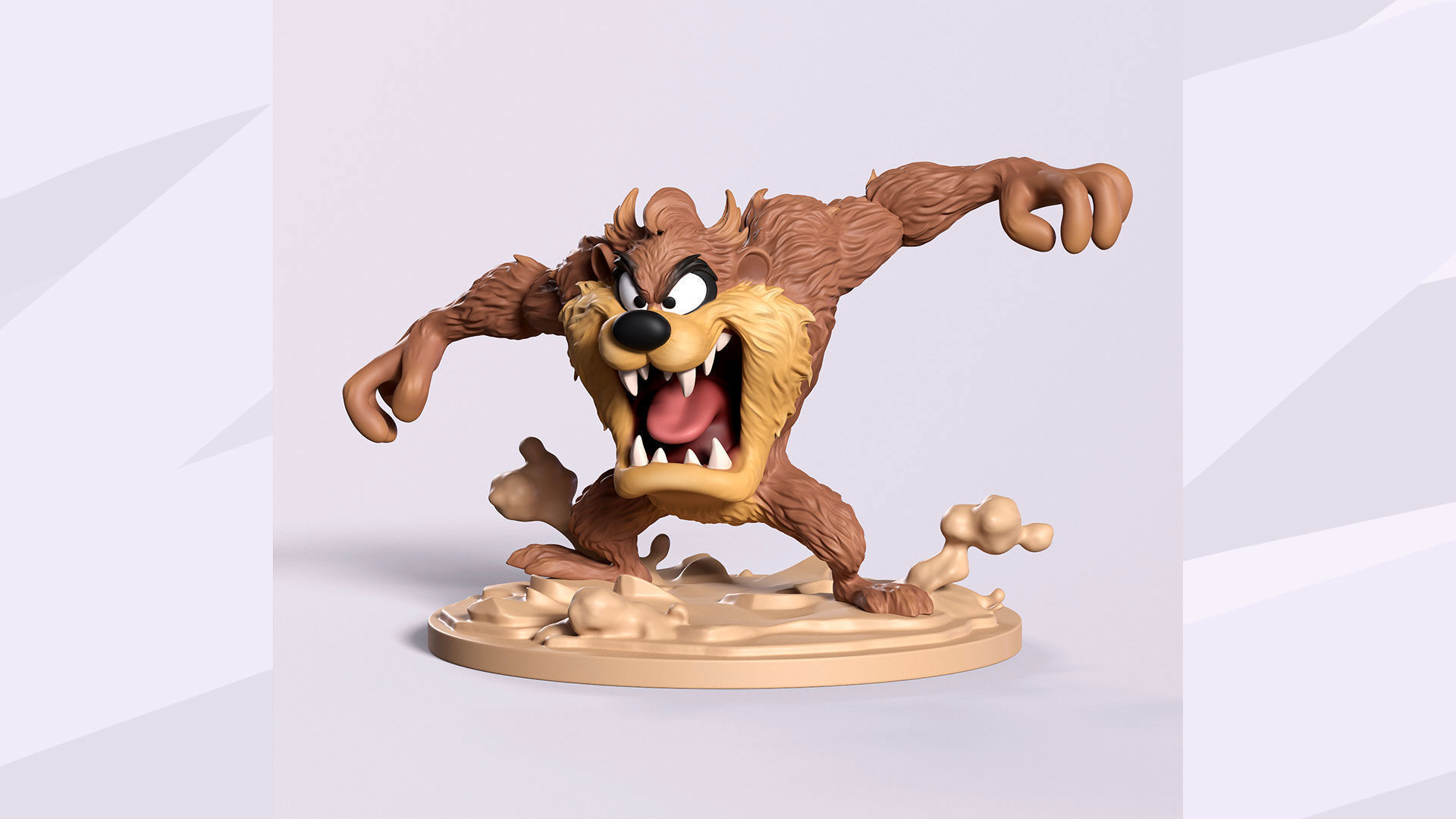 Cartoon Tasmanian Devil Looney tunes Taz Figurine STL Resin FDM 3D print model_4