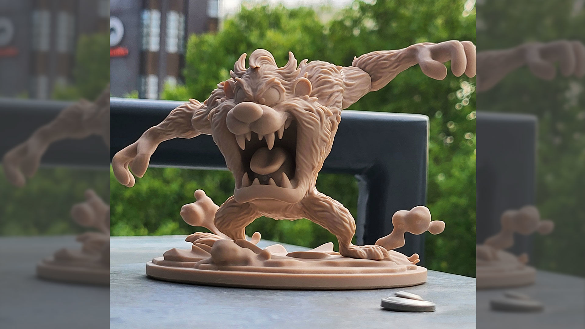 Cartoon Tasmanian Devil Looney tunes Taz Figurine STL Resin FDM 3D print model_3