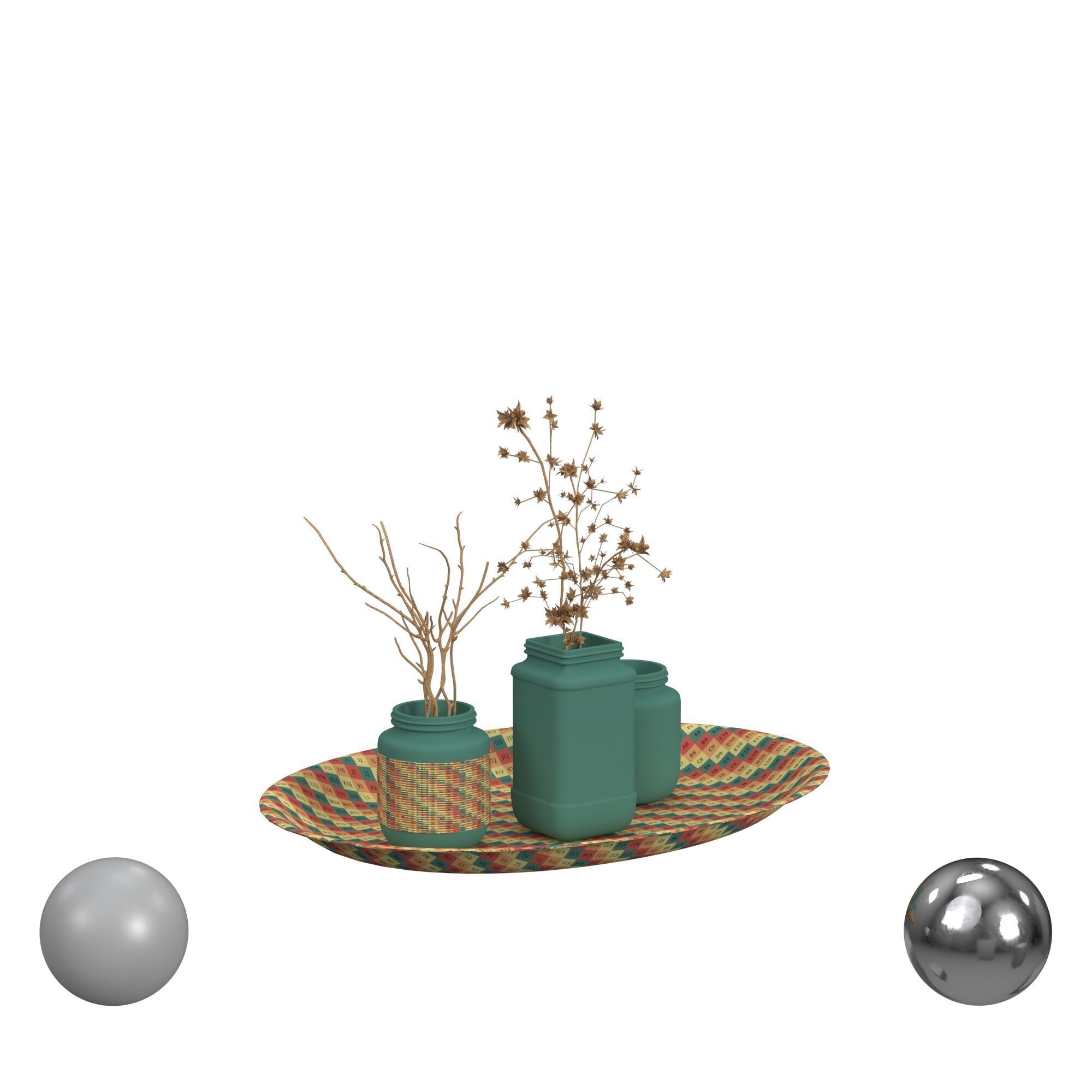 decoration set 3D model_2