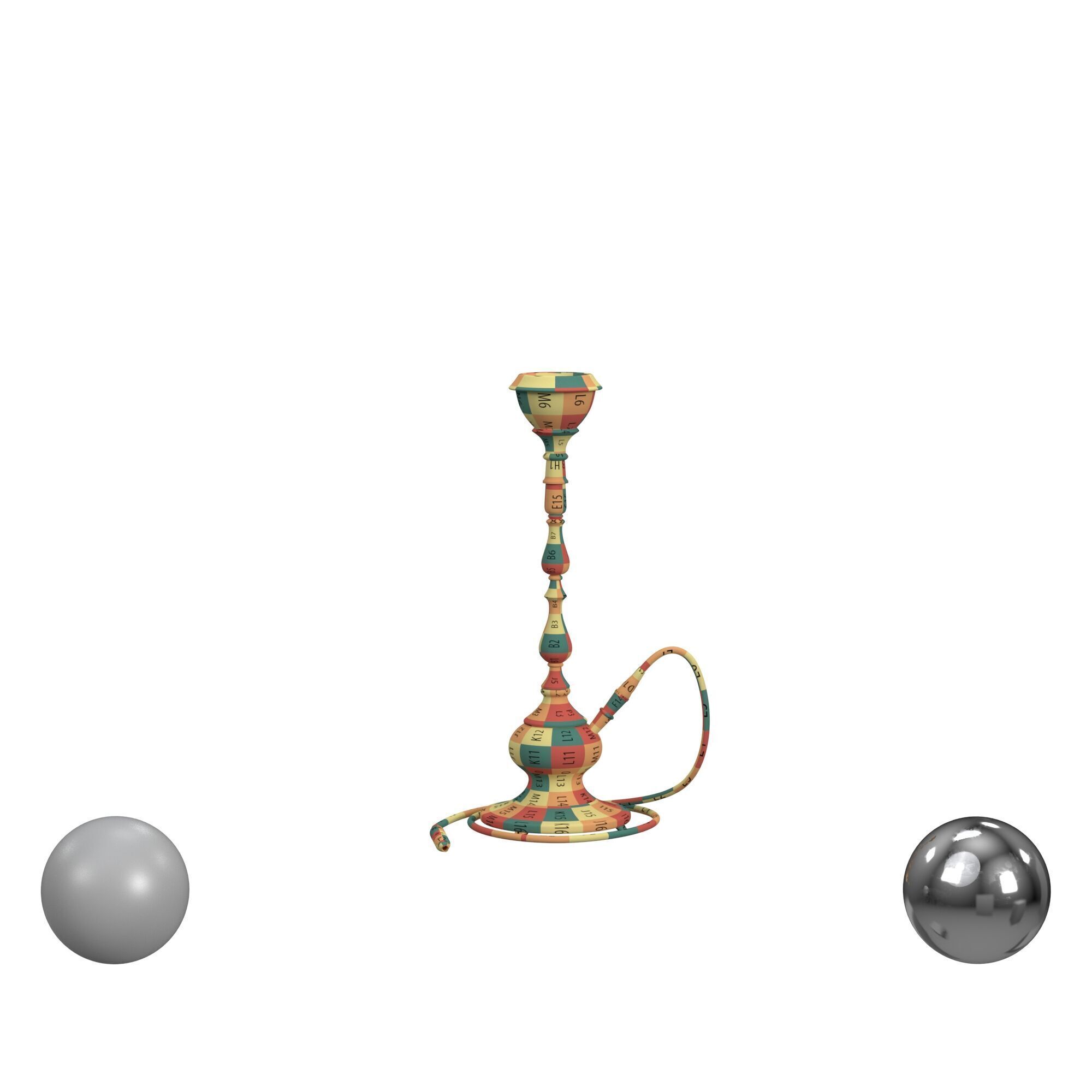 Hookah Pipe 3D model_2