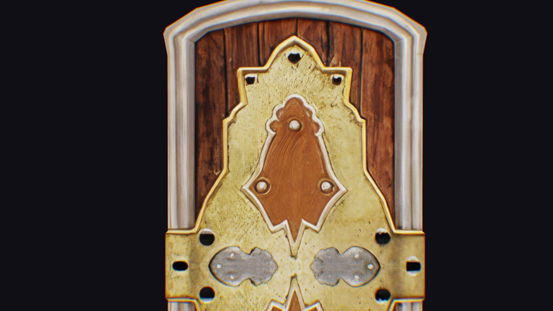 Sword Light Shield Armor Dagger Wooden Edged Cutting Rapier Low-poly 3D model_11