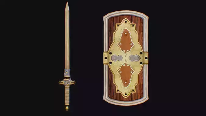 Sword Light Shield Armor Dagger Wooden Edged Cutting Rapier