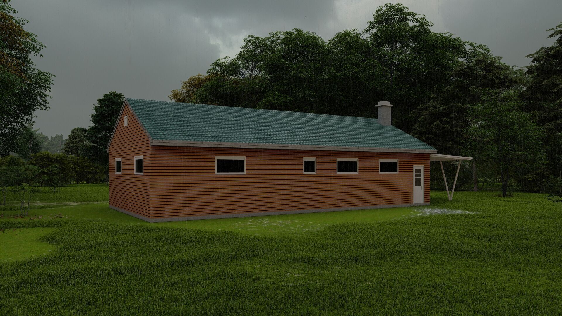 Forest villa-Casa Scene-Modern Villa 3D model_27