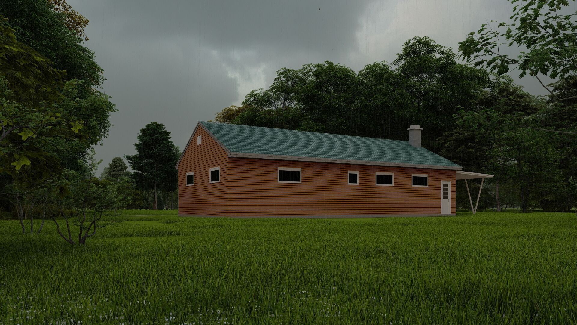 Forest villa-Casa Scene-Modern Villa 3D model_20